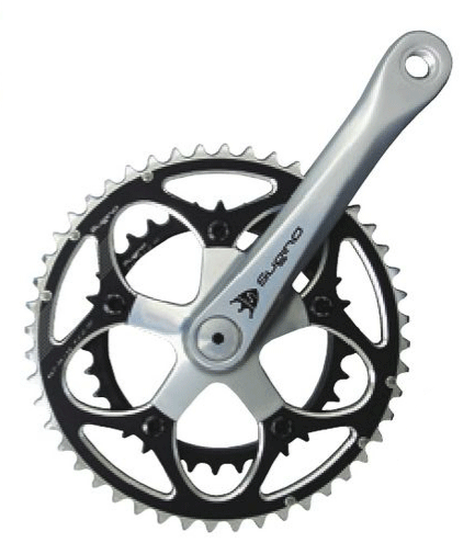 SUGINO Mighty Tour 901D Crank Set 【Silver / Black】 - alex's cycle