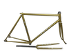 Kalavinka Gold with Rainbow Flake 520mm NJS Track Frame + An Extra Threadless Front Fork