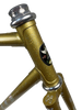 Kalavinka Gold with Rainbow Flake 520mm NJS Track Frame + An Extra Threadless Front Fork
