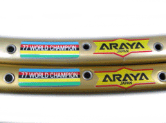NOS ARAYA 77 WORLD CHAMPION GOLD TUBULAR RIM