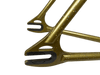 Kalavinka Gold with Rainbow Flake 520mm NJS Track Frame + An Extra Threadless Front Fork