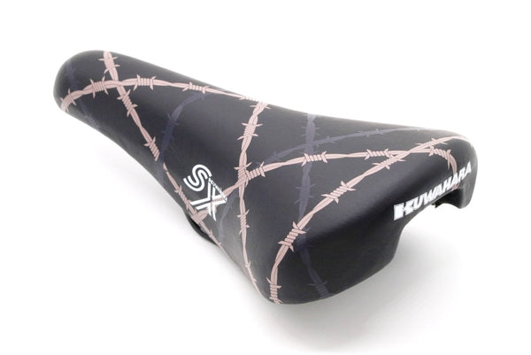 KUWAHARA Barbed Wire SX Padded Saddle - alex's cycle