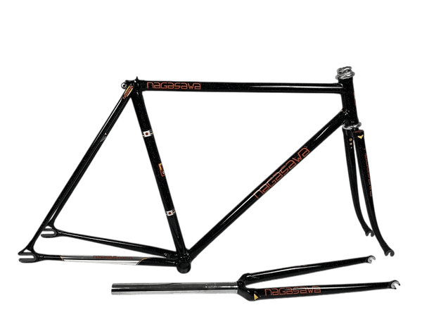 NAGASAWA NJS frame in Black Rainbow Flake with an extra front fork - alex's cycle