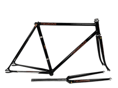 NAGASAWA NJS frame in Black Rainbow Flake with an extra front fork