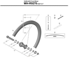 SHIMANO DURA-ACE WH-R9270 C50 TL Front Wheel Repair Parts