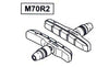 BR-M970 / BR-M960 M70R2 V-Brake Shoe Set Y8E49801A / Y8CL903A