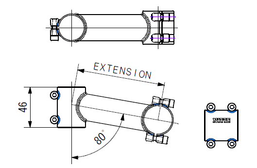 NITTO Clamp on UI-12 SSB Ahead Stem