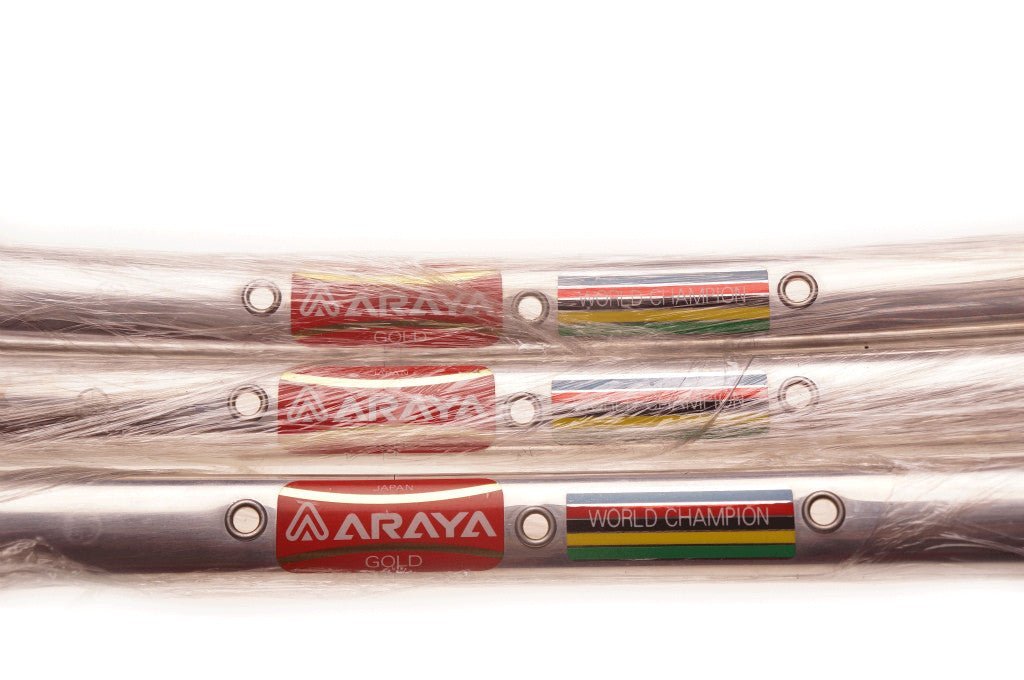 美品　NJS ARAYA GOLD リム 36H　2本セット 競輪 　ピスト nos-araya-gold-world-champion-
