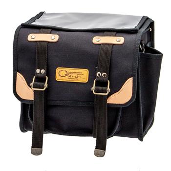 OSTRICH F-106 Canvas Front Bag Black -Limited Edition- - alex's cycle