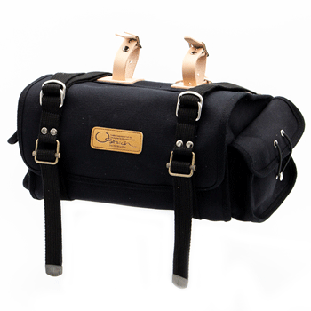 OSTRICH S-2 Canvas Saddle Bag Black -Limited Edition- - alex's cycle