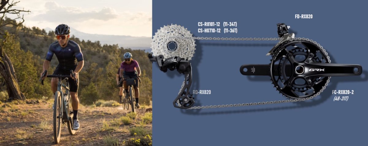 Double Set Up SHIMANO GRX RX820 12-Speed Double Set Up
